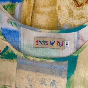 Vintage Jams World Long Multicolored Floral Dress  - Size M